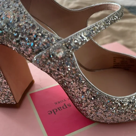 NIB never worn Kate Spade Maren glitter pumps - Picture 5 of 7